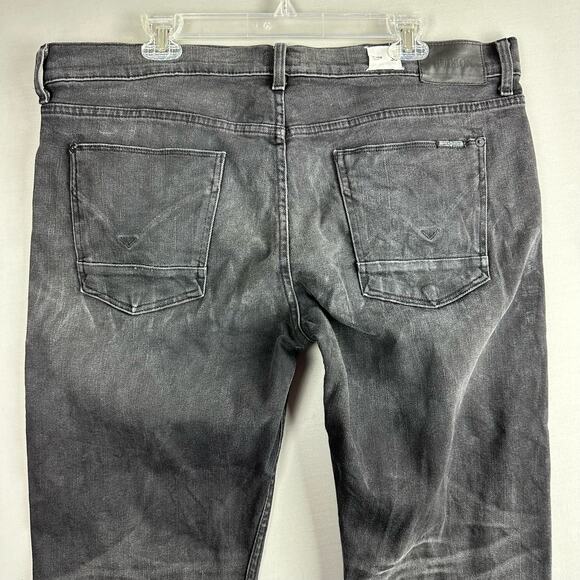 Hudson Bryon Straight 38x34 Black Button Fly Jeans - Picture 9 of 10